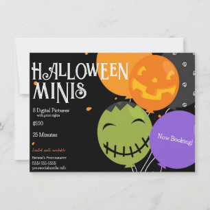 Halloween Minis Fotografie Bilder Flyer Einladung