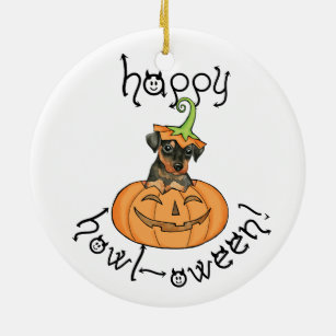 Halloween-Minuten-Button Keramikornament