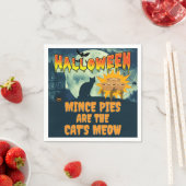 Halloween-Minzfiguren sind die Katzenunterlage Serviette (Beispiel)