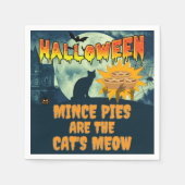 Halloween-Minzfiguren sind die Katzenunterlage Serviette (Vorderseite)