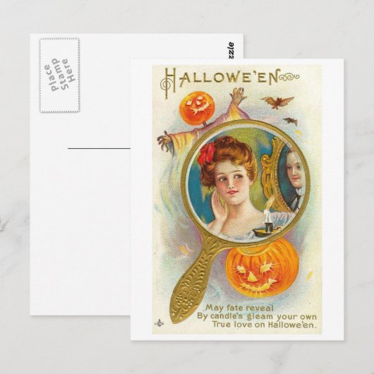 Halloween Mirror Postkarte (Vorne/Hinten)