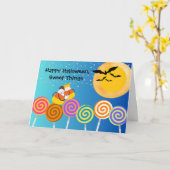 Halloween mit Candy Mais Couple Karte (Gelbe Blume)