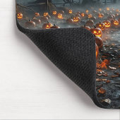 Halloween mit gruseligen Bäumen und Jack O Lantern Mousepad (Ecke)