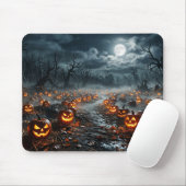 Halloween mit gruseligen Bäumen und Jack O Lantern Mousepad (Mit Mouse)