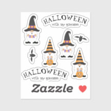 Halloween mit meinen Gnomen Lila Orange