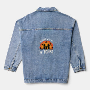 Halloween mit meinen Hexen hängen im Vintage Mond Jeansjacke
