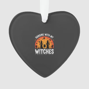 Halloween mit meinen Hexen unter dem Vintage-Mond Ornament