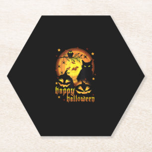 Halloween mit Mond Pumpkins Fledermausspinnen und Untersetzer