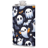 Halloween mit niedlichem Geist Flachmann (Links)