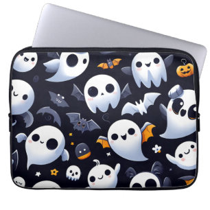 Halloween mit niedlichem Geist Laptopschutzhülle