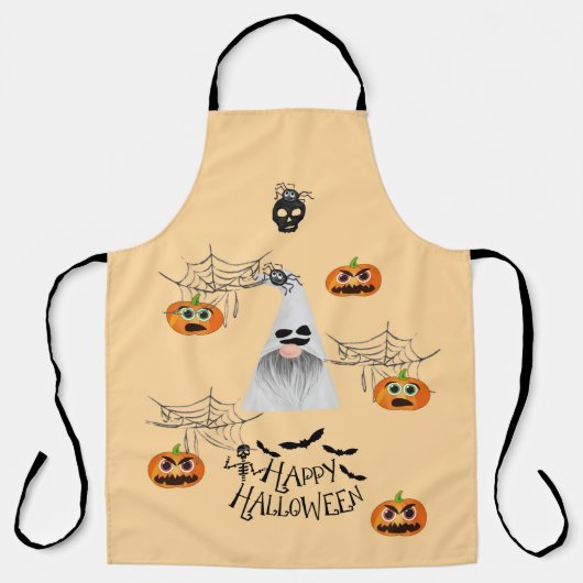 Halloween mit Pumpkins Geister Spinnen und Webs Schürze (Vorderseite)