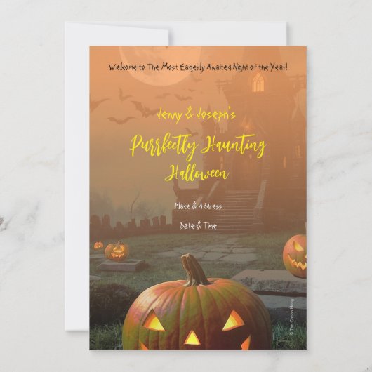 Halloween Mitteilungskarte (Rückseite)