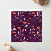 Halloween Mitteilungskarte (Vorderseite/Rückseite Beispiel)