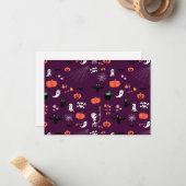 Halloween Mitteilungskarte (Vorderseite/Rückseite Beispiel)