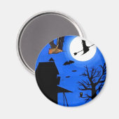 Halloween Mitternacht Magnet (Vorderseite/Rückseite)