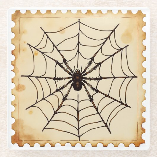 Halloween "Mitternachtsspinner" Glasuntersetzer (Vorderseite)