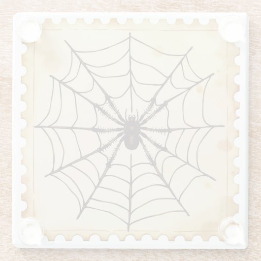 Halloween "Mitternachtsspinner" Glasuntersetzer (Rückseite)