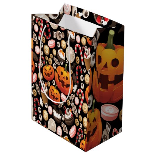 Halloween Mittlere Geschenktüte (Rückseite Schrägansicht)