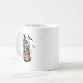 Halloween-Moai-Statue Antike Kultur Kaffeetasse (Vorderseite Links)