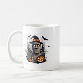 Halloween-Moai-Statue Antike Kultur Kaffeetasse (Links)