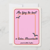 Halloween Mod Retro Save the Date Foto Einladung (Rückseite)