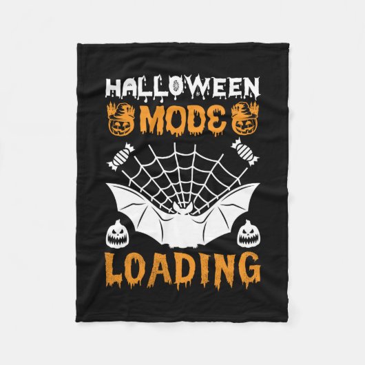 Halloween Mode Loading Geburtstag Fleecedecke (Vorderseite)