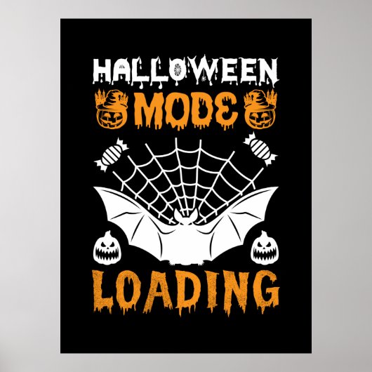 Halloween Mode Loading Geburtstag Poster (Vorne)