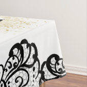 Halloween Modebild mit schwarzer Spitze Tischdecke (Beispiel)