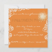 Halloween Modebild mit Spitzentechnik Einladung (Rückseite)