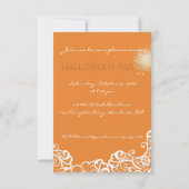 Halloween Modebild mit Spitzentechnik Einladung (Rückseite)