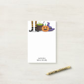 Halloween Modern Hexe Cauldron Pumpkin Post-it Klebezettel (Auf Schreibtisch)