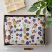 Halloween Modern Polka Dots in Orange Green Lila Seidenpapier (Geschenk)