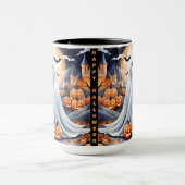 Halloween Modern Pumpkin Autumn Collection Tasse (Zentrum)