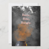 Halloween Moderne Gotische Hexe braut dunkles Foto Einladung (Rückseite)