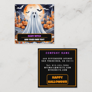 Halloween Moderne Kürbis Herbst Kollektion Quadratische Visitenkarte