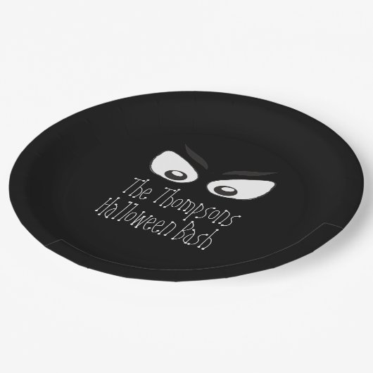 Halloween Moderne rustikale, spöttische Beängstige Pappteller (Schrägansicht)