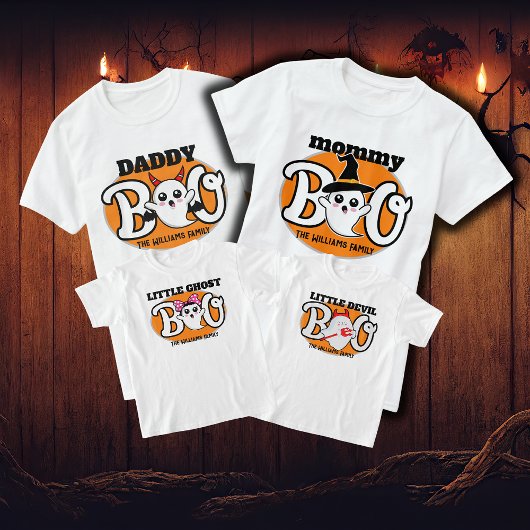 Halloween Mommy Boo Devil Family Matching T-Shirt