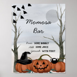 Halloween Momosa Bar Sign, Halloween Kinderdusche Poster