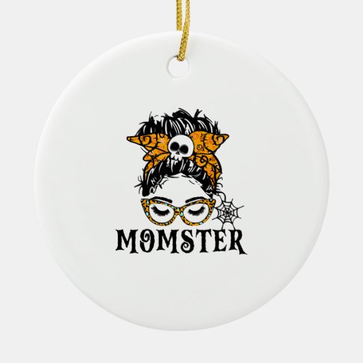 Halloween Momster  Keramik Ornament (Vorne)