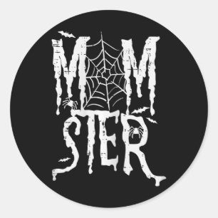 Halloween Momster Mama Monster Funny Costume Mommy Runder Aufkleber