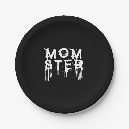 Halloween Momster Pappteller (Vorderseite)