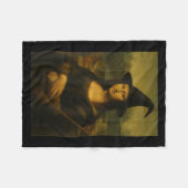 Halloween Mona Lisa Hexe Fleecedecke (Vorderseite (Horizontal))