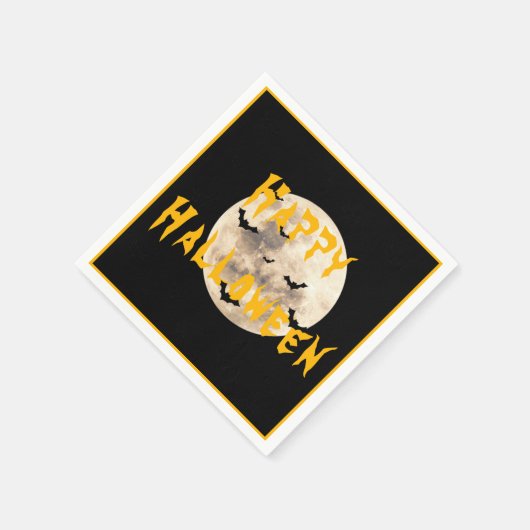 Halloween-Mond-Fledermäuse Serviette (Ecke)