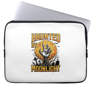 Halloween-Mond-Friedhof-Vintage-Stich-Shirt_1 Laptopschutzhülle