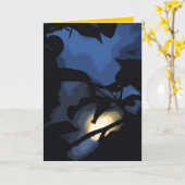 Halloween-Mond Karte (Gelbe Blume)