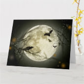 Halloween-Mond Karte (Gelbe Blume)