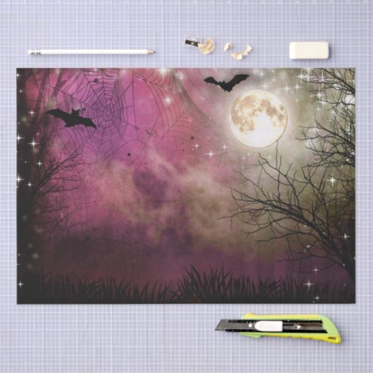 Halloween-Mond-Spuk Waldseidenpapier Seidenpapier (Handwerk)