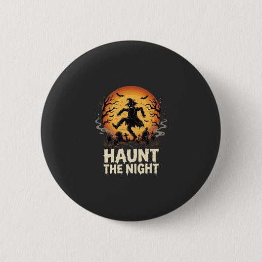 Halloween Mond Trickster Nacht Button (Vorderseite)