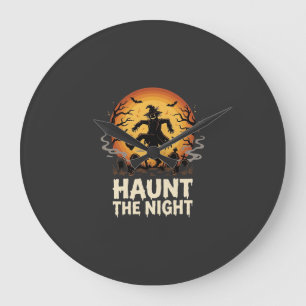 Halloween Mond Trickster Nacht Große Wanduhr