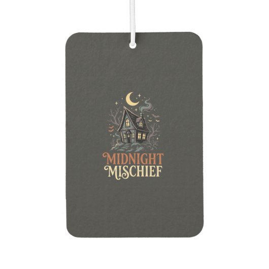 Halloween Mondlicht Hexenhütte Autolufterfrischer (Vorderseite)